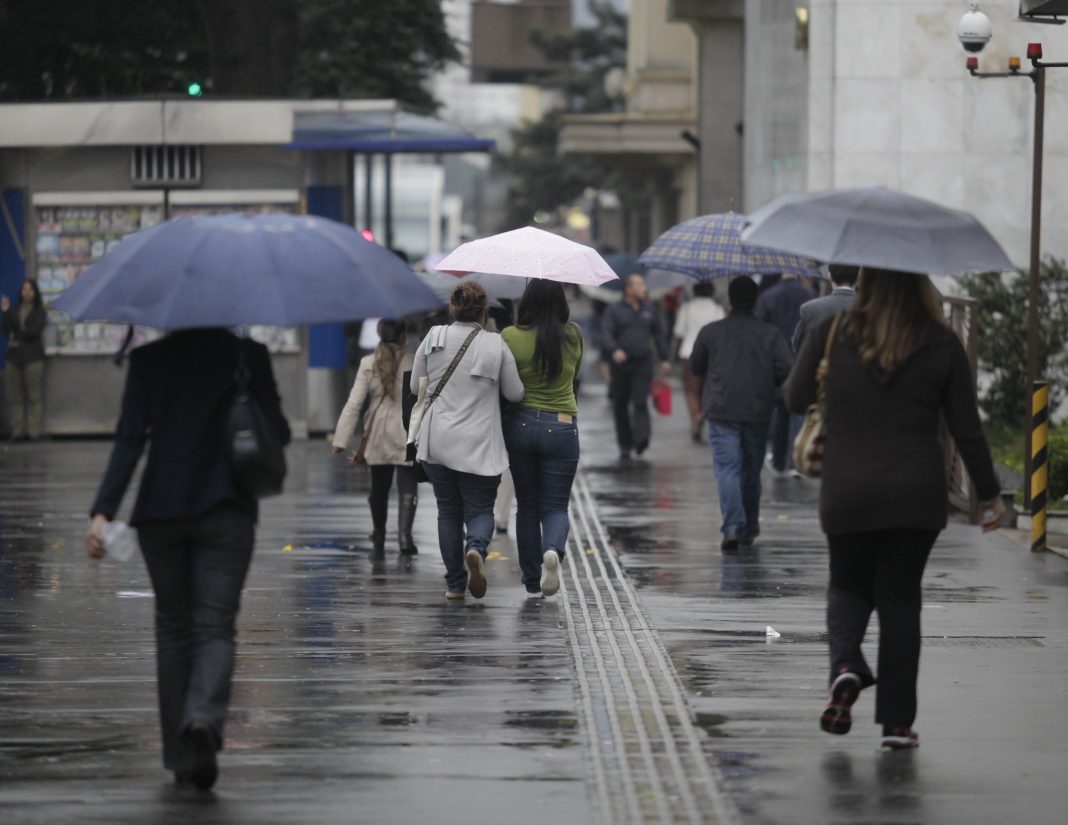 Chuva e frio em São Paulo.