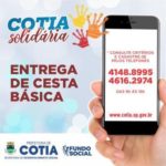Famílias carentes de Cotia já podem se cadastrar para receber a cesta